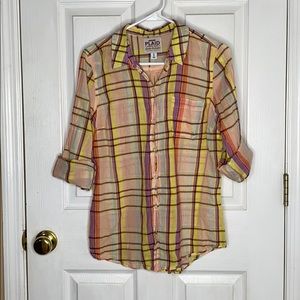 Pastel plaid old navy button down